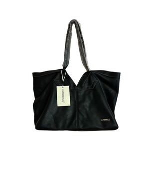 Black Pebbled Leather Tote - Classic Everyday Carryall
